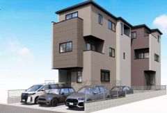 （1号棟）完成予想図　スーパーや銀行など生活に便利な施設が徒歩圏にある住みやすい立地です＾＾完成が楽しみですね