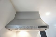 お手入れが簡単なスリム型レンジフードです。調理により発生する油煙や臭いを吸い込み、屋外へ排気してくれます。