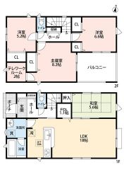 リビングと隣接する和室を合わせると20帖以上の解放感あふれる空間です＾＾ 全居室2面採光＆南面バルコニー。ファミリークロークやテレワークルーム有＾＾