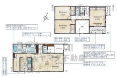3LDK　WIC　パントリー　カースペース2台