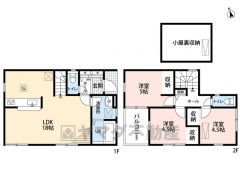 お掃除しやすいオールフローリング。 ご家族とのコミュニケーションの機会が増えるリビング階段＾＾ 全室2面採光。小屋裏収納付き＾＾