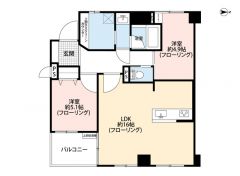 約16帖の広々LDKが魅力の2LDK