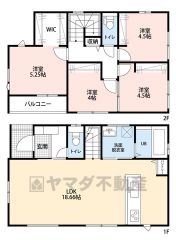 4LDK・ファミリークローク・カースペース3台。