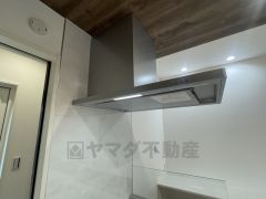 お手入れが簡単なスリム型レンジフードです。調理により発生する油煙や臭いを吸い込み、屋外へ排気してくれます。