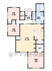 生活動線が効率的な平屋住宅。SIC・パントリー・WICなど収納充実の間取り＾＾