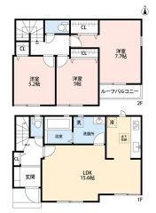お掃除しやすいオールフローリング。 生活感を隠せる独立型キッチン。全居室収納有＾＾全室南向き＆南面バルコニー＾＾