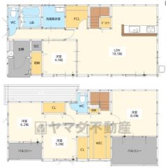 4ＬＤＫ・ファミリークローク・シューズインクローゼット・ＷＩＣ・カースペース4台分＾＾