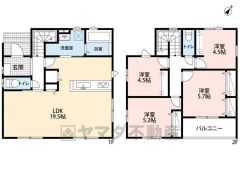 1階は広々約19.5帖のLDK＾＾リビングとキッチン横から出入りできる2WAY仕様＾＾2階には4洋室＾＾