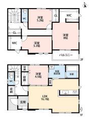 敷地50坪以上のゆとりある4LDK