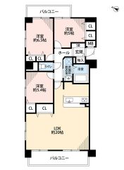 3LDK　LDK20帖　 開放感あふれる角部屋＾＾陽当たり・眺望ともに良好で、明るく心地よい住空間が魅力＾＾