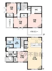 リビング18.5帖。オールフローリング。収納充実。SIC・パントリー・WIC＾＾