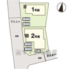 カースペースは2台分。