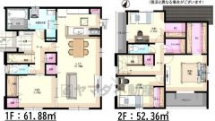 4LDK　2Fには2WIC　ファミリークローク