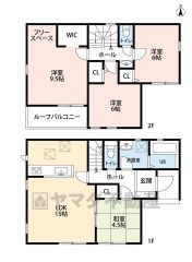 1階はLDKと和室を合わせると約20帖の空間＾＾2階は全居室6帖以上の3洋室＾＾