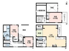 3階　4LDK陽当たり良好な南向きLDK、毎日の暮らしを明るく彩ります