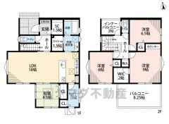 LDK18帖。収納充実。WIC・ファミリークローゼット・SCL・パントリー。広々2面バルコニー＾＾