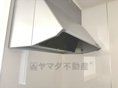  お手入れが簡単なスリム型レンジフードです。調理により発生する油煙や臭いを吸い込み、屋外へ排気してくれます。