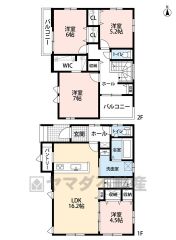 LDKは16帖以上、4ＬＤＫ、全居室収納付きでゆとりのある暮らしが実現
