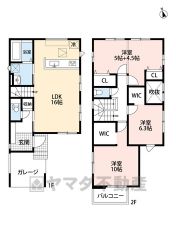 1階はLDK約16帖。リビングIN階段採用＾＾2階には3洋室、9.5帖のお部屋を2つに分けて4LDKも対応可＾＾