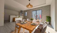 画像はCGによるイメージです。おしゃれで採光も良い明るいキッチンを中心とした開放的なリビング。お友達や親せきをお招きするのも楽しみです。