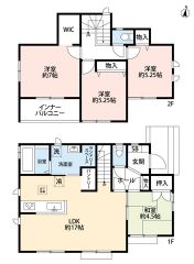 4LDK　4LDK　キッチンにはパントリー完備