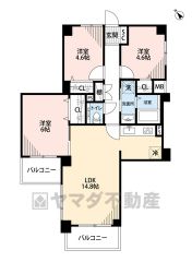 3LDK・ペット可。