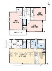 3LDK　LDKは15帖以上　キッチンには便利な物入付き　全居室収納付き＾＾