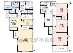 リビング広々23.5帖。3.5帖のマルチスキップ。たっぷり収納できるパントリー付＾＾