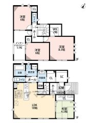 4ＬＤＫとウォークインクローゼットでゆとりのある暮らしが実現。内覧も出来ますのでお気軽にお問い合わせください。