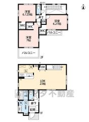 3LDK、3部屋にWIC付き