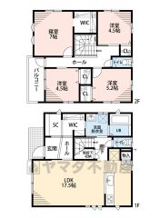 各居室収納付き・カースペース3台分。 ファミリー層にうれしいゆとりの間取りです＾＾