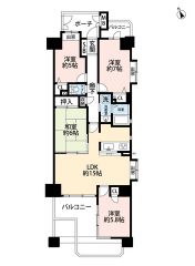 4LDK　2面バルコニーで陽当たり良好