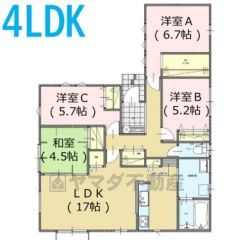 生活がワンフロアで完結する平屋建て＾＾将来性も考えられています＾＾ 和室含む4ＬＤＫ＾＾収納スペースが各所にあります＾＾