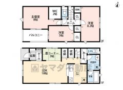 3LDKとＷＩＣ　LDK隣にはタタミコーナー3帖付き　 