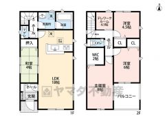 4LDK、テレワークルーム2帖、全室収納付き＾＾