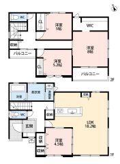 敷地50坪以上のゆとりある4LDK