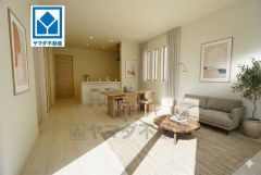 画像はCGによるイメージです。 17帖のリビング。長方形で家具が配置しやすい間取りとなっています＾＾ お気に入りの家具とインテリアで素敵な部屋を作りましょう＾＾