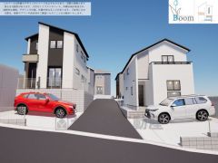 完成予想図。シンプルでいつまでも飽きのこないデザインが周囲の環境に調和し、どんなご家族にもフィットするデザインです。現況と異なる場合は現況優先となります。