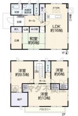 リビング14帖。全居室6帖以上、収納完備＾＾