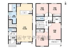 LDKは18帖以上、4ＬＤＫ、全居室収納付きでゆとりのある暮らしが実現