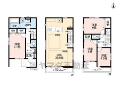 4LDK　LDKは20.8帖の大空間＾＾4洋室