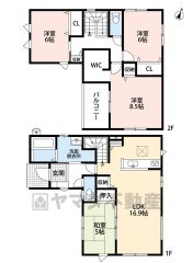 1階はLDKと隣接する和室を合わせると20帖以上の空間＾＾ 2階は3洋室、全居室ゆったり6帖以上＾＾