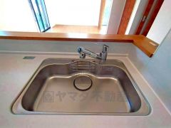 広々とした凸型シンクに洗剤ポケットを標準装備。大きなお鍋など洗いやすいです。洗剤や石鹸、スポンジもすっきりできる収納付き。