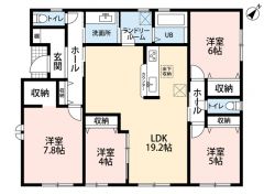 土地面積223.17㎡（約67坪）のゆとりある敷地