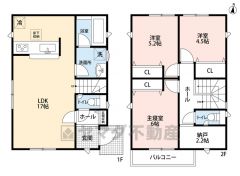 3LDK。ゆとりのある生活が実現できます。