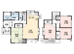 4LDK　LDK横には続き間として6帖和室 2F　3洋室