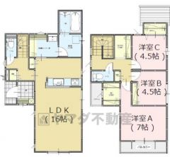 3LDK＾＾リビング16帖＾＾収納充実＾＾WIC・パントリーファミリークローゼット付き＾＾オールフローリング＾＾