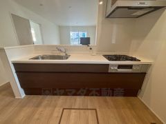 リビングダイニングを見渡せるキッチンです。家族とコミュニケーションをとりながら、楽しくお料理や片付けができそうです＾＾