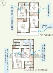 4LDK。全室収納付き。都市ガス物件です＾＾