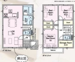 3LDK。ゆとりのある生活が実現できます。